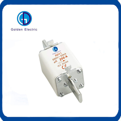Chứng nhận CE Nh Series HRC Fuse AC690V 100A 200A 350A 500A cho bảo vệ tốc độ cao