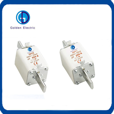 Chứng nhận CE Nh Series HRC Fuse AC690V 100A 200A 350A 500A cho bảo vệ tốc độ cao