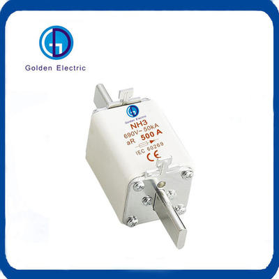 Chứng nhận CE Nh Series HRC Fuse AC690V 100A 200A 350A 500A cho bảo vệ tốc độ cao