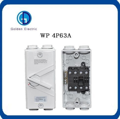 IP65 Ukf 1p/2p/3p/4p için tek sütunlu bağlantı kesici 20A 35A 63A El ile çalıştırma