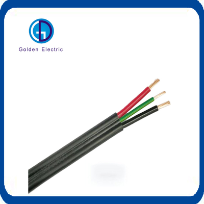 Yeraltı tesisatları için yuvarlak tel BVVB 2X1.5mm2 E düz ikiz ve toprak kablosu