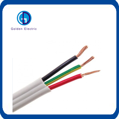 Yeraltı tesisatları için yuvarlak tel BVVB 2X1.5mm2 E düz ikiz ve toprak kablosu