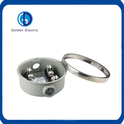 Mức bảo vệ IP54 Hộp ổ cắm đồng hồ 100A pha tròn đơn với 2 hàm nhôm 4