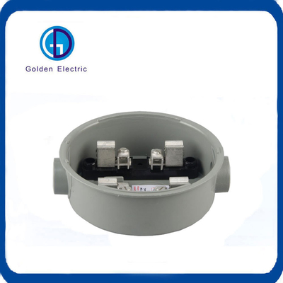 Mức bảo vệ IP54 Hộp ổ cắm đồng hồ 100A pha tròn đơn với 2 hàm nhôm 4