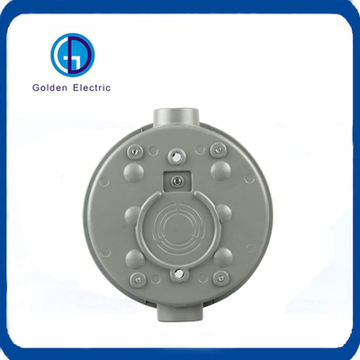 Mức bảo vệ IP54 Hộp ổ cắm đồng hồ 100A pha tròn đơn với 2 hàm nhôm 4