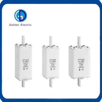 Năng lượng thấp 1500V DC Gpv Fuse 20A-500A Năng lượng mặt trời PV Knife-Contact Fuse Link and Fuse Base