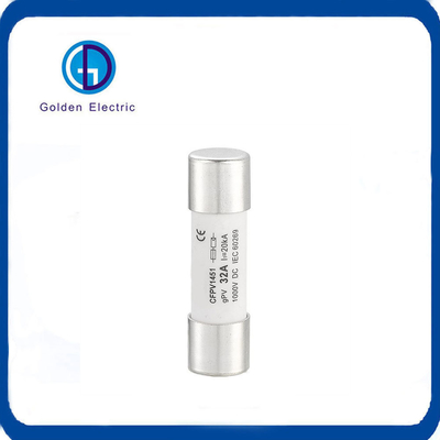 20A Tốc độ hợp nhất Porcelain hình trụ PV mặt trời DC1000V Fuse Link Fuses với 14 * 51mm
