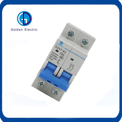 Düşük Voltajlı Devre Kesicisi MCB Dz47 AC 230/400V 16A 20A 25A 32A 63A 1P/2P/3P/4P Miniatür