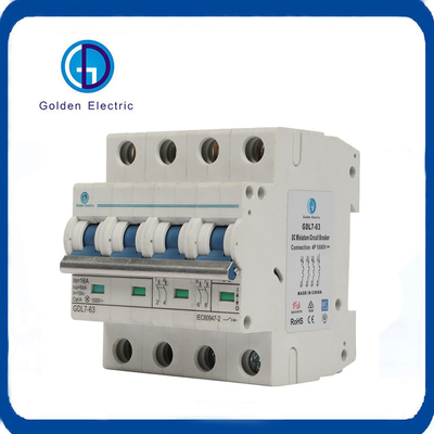 Minicircuit breaker 10A 25A 63A DC 1000V MCB GDL7 1P/2P/3P/4P voor zonne-energiesysteem