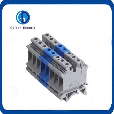 UK Series Cage Spring Terminal Block Brass Spring Wire Connector 800V Большое напряжение