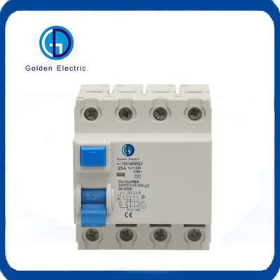2p 4p 10mA 30mA 100mA RCCB RCD AC240V 415V Differential Breaker