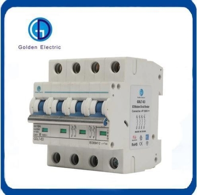 63A 1p/2p/3p/4p Máy cắt mạch nhỏ cho Hệ thống năng lượng mặt trời AC 50/60 Hz Tần số