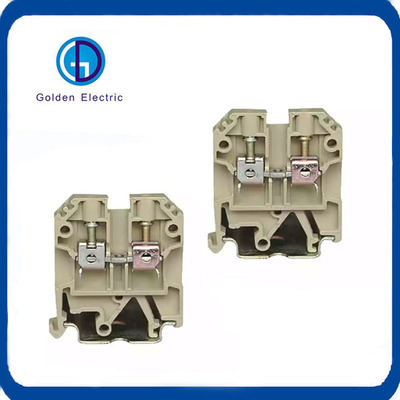 Sak Jxb 4mm2 Panel Mount Terminal Block توزیع کانکتور مواد مس برای PA66 نایلون