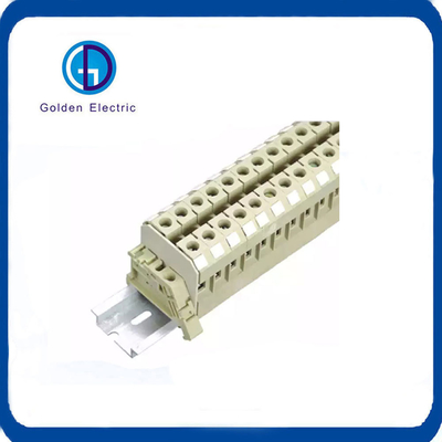 Sak Jxb 4mm2 Panel Mount Terminal Block توزیع کانکتور مواد مس برای PA66 نایلون