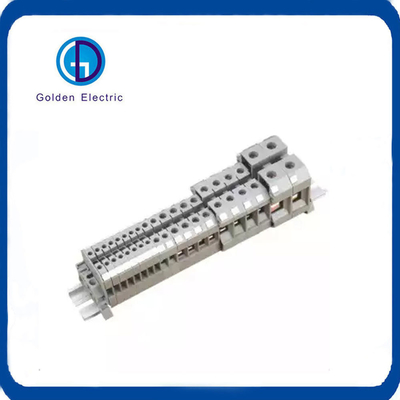 Sak Jxb 4mm2 Panel Mount Terminal Block توزیع کانکتور مواد مس برای PA66 نایلون