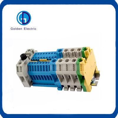 Sak Jxb 4mm2 Panel Mount Terminal Block توزیع کانکتور مواد مس برای PA66 نایلون