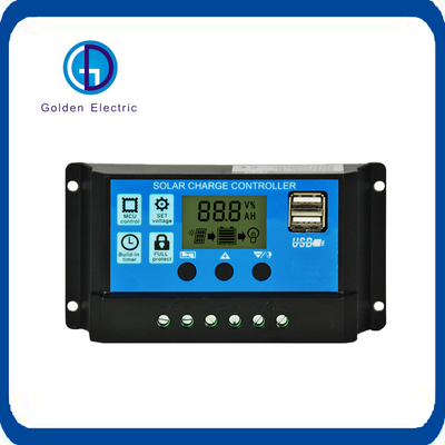 Màn hình LCD Bộ điều khiển sạc năng lượng mặt trời 30A/20A/10A 12V 24V Tự động với bộ điều chỉnh PV USB kép Bộ sạc pin