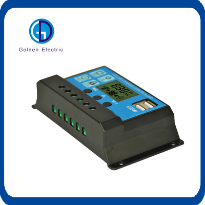 Màn hình LCD Bộ điều khiển sạc năng lượng mặt trời 30A/20A/10A 12V 24V Tự động với bộ điều chỉnh PV USB kép Bộ sạc pin