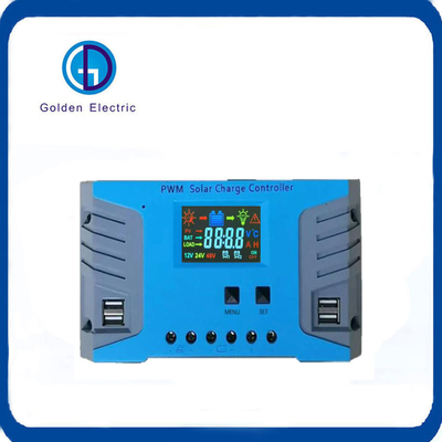 Güneş Şarj Kontrolörü 12V 24V Otomatik Çift USB 10A 20A 30A 40A 50A 60A PWM Lityum Kurşun Asit Pil