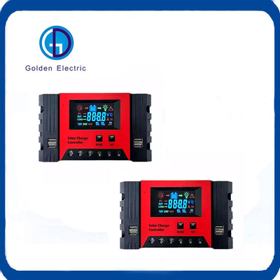 12V 24V Otomatik 10A/20A/30A/40A/50A/60A USB çıkışı 5V/2A Max ile Güneş Şarj Kontrolörü