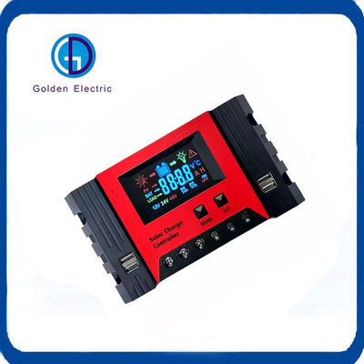 12V 24V Otomatik 10A/20A/30A/40A/50A/60A USB çıkışı 5V/2A Max ile Güneş Şarj Kontrolörü