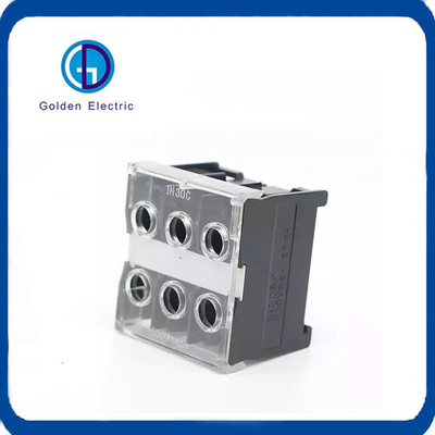 Serie 3P 20A 30A 50A 600V Black Wire Connector Terminal Block per la personalizzazione