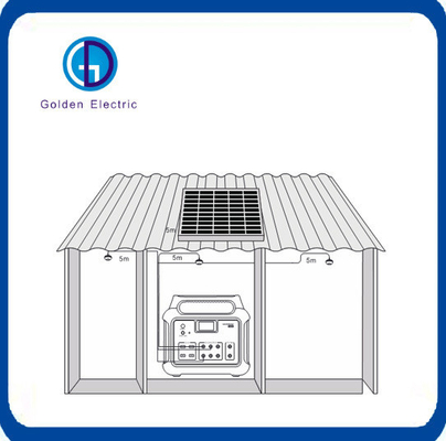 Hệ thống chiếu sáng mặt trời tuổi thọ dài 60W hiệu quả cao với bóng đèn LED 15A