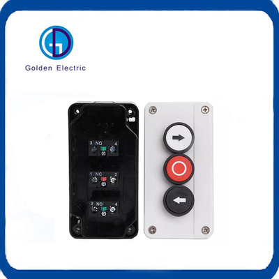 Bom preço 3 buracos impermeável esquerda direita parar seta 2 não 1nc Push Button Switch Control Station Box on-line