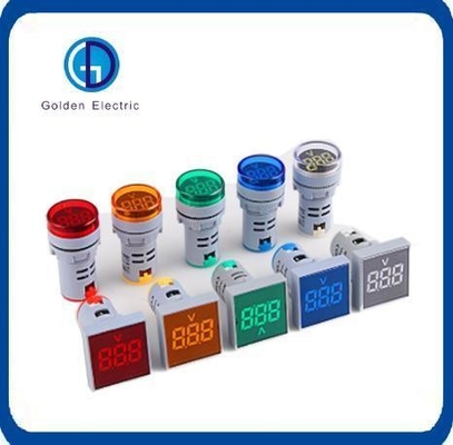 Đèn cảm ứng loại bóng đèn 22mm Digital Ammeter Đèn chỉ số LED với màu sắc khác nhau