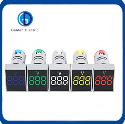 0.1 دقت قطعات پلاستیکی ولت متر دیجیتال LED نور شاخص چراغ هشدار برای AC60-500V