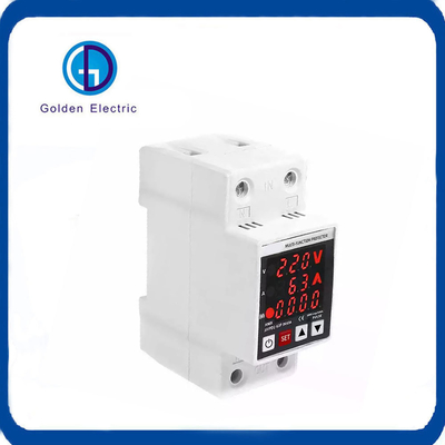 63A 230V DIN Rail Over/Under Voltage Current Protector với Kwh Energy Meter