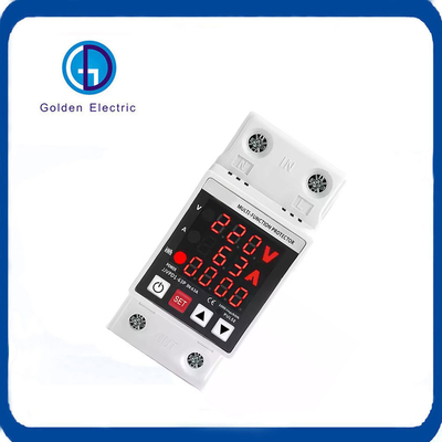 63A 230V DIN Rail Over/Under Voltage Current Protector với Kwh Energy Meter