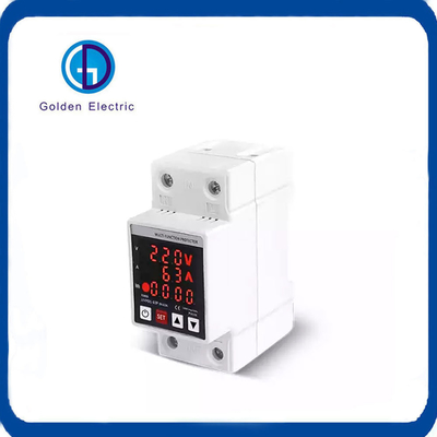 63A 230V DIN Rail Over/Under Voltage Current Protector với Kwh Energy Meter