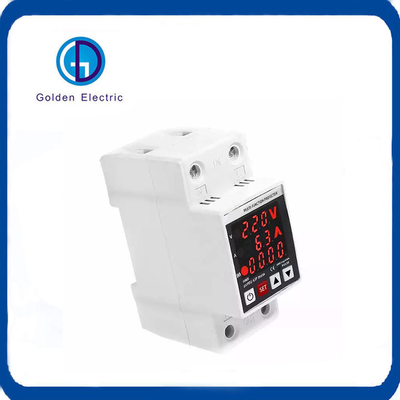 63A 230V DIN Rail Over/Under Voltage Current Protector với Kwh Energy Meter