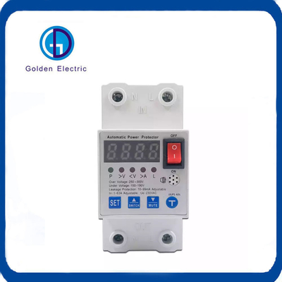 63A Máy ngắt mạch bảo vệ rò rỉ 220V với bảo vệ điện áp cao và thấp