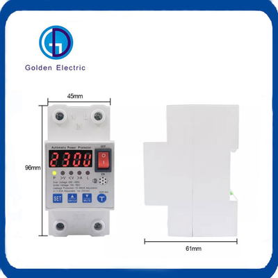 63A Máy ngắt mạch bảo vệ rò rỉ 220V với bảo vệ điện áp cao và thấp