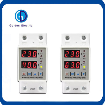 Buen precio Protector digital de bajo voltaje de doble pantalla CA 40A Limitador de protección de corriente en línea