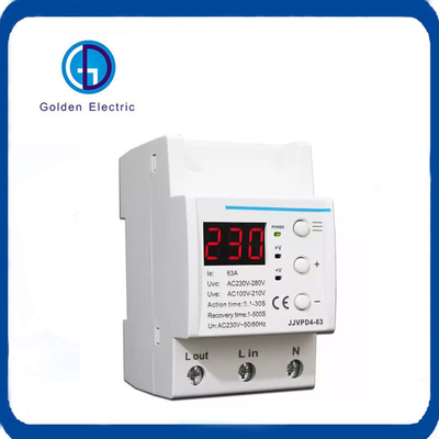 LED 디스플레이 디지털 전압 보호기 과부하 보호 릴레 3p 63A 230V