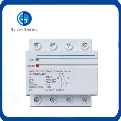 380V 60A DIN thiết bị bảo vệ điện áp đường sắt khôi phục tự động với ba giai đoạn