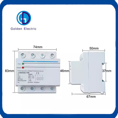 380V 60A DIN thiết bị bảo vệ điện áp đường sắt khôi phục tự động với ba giai đoạn