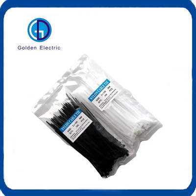 2.5mm PA66 플라스틱 케이블 묶음 자 잠금 자외선 보호 100PCS/백
