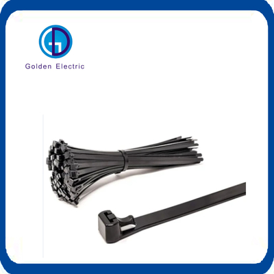100 Paket Siyah CE UL Naylon Zip Kravatları Güçlü ve 80mm-1220mm Uzunluk 1.8mm-9mm Genişlik