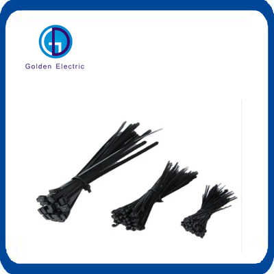 100 Paket Siyah CE UL Naylon Zip Kravatları Güçlü ve 80mm-1220mm Uzunluk 1.8mm-9mm Genişlik