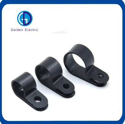 Yangına dayanıklılık seviyesi 94V-2 Plastik Nylon R Tipi Kablo Klemesi 6.35-7.9mm Kablo Sahibi Klip