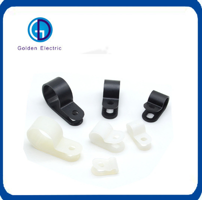 Yangına dayanıklılık seviyesi 94V-2 Plastik Nylon R Tipi Kablo Klemesi 6.35-7.9mm Kablo Sahibi Klip