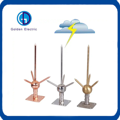 Buen precio Arreglador de rayos de baja tensión de torre alta de cobre/acero inoxidable para sistema de rayos en línea