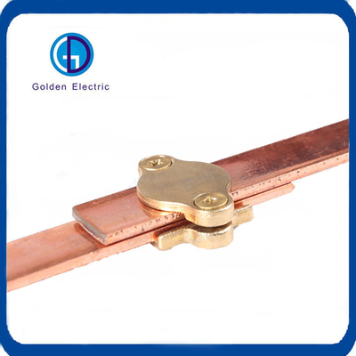 Bon prix Clampe de mise à la terre en laiton pour système de mise à la terre sur ligne de transmission haute tension de 25X3 mm en ligne