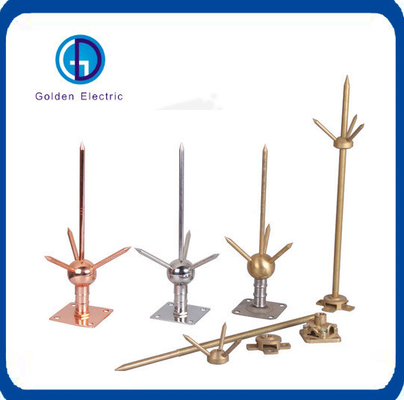 ราคาดี ประเภทลูกกลอง ทองแดง Plated Lightning Rod ของ Thunder สําหรับขนาดและรายละเอียดที่แตกต่างกัน ออนไลน์