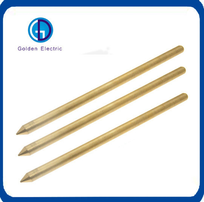 Harga yang bagus 14mm Diameter Tembaga Bonded Kuningan Ground Rod untuk High Voltage Grounding Equipment on line