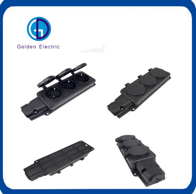 Buen precio Conectores impermeables IP54 de 2 pines Energía CA con cobertura Extensión inalámbrica 3 tomas de corriente Correa de alimentación 16A 3500W en línea
